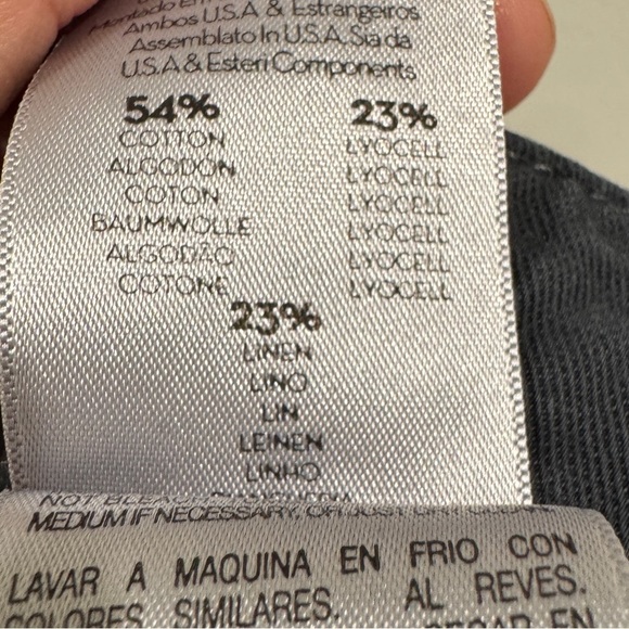 MOTHER The No Zip Misfit Faded Black Wash Girl, Boy Etc. Linen Blend Pants 25 - Picture 16 of 16